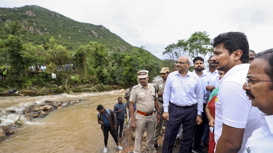 <div class="paragraphs"><p>Tamil Nadu Deputy CM Udhayanidhi Stalin visits flood affected areas in Dharmapuri district.&nbsp;</p></div>