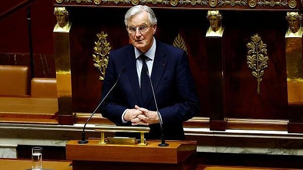 <div class="paragraphs"><p>French Prime Minister Michel Barnier delivers a speech to announce the use by the French government of article 49.3, a special clause in the French Constitution, to push the budget bill through the National Assembly without a vote by lawmakers, during a debate on the 2025 Social Security Financing bill (PLFSS) at the National Assembly in Paris. </p></div>