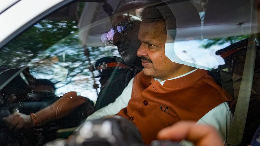 <div class="paragraphs"><p>BJP leader Devendra Fadnavis arrives for the BJP legislature meeting at Vidhan Bhavan, in Mumbai, Wednesday, Dec. 4, 2024. </p></div>