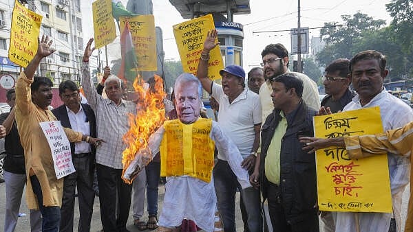 <div class="paragraphs"><p>Protest against the atrocities on religious minorities in Bangladesh, in Kolkata, West Bengal.</p></div>
