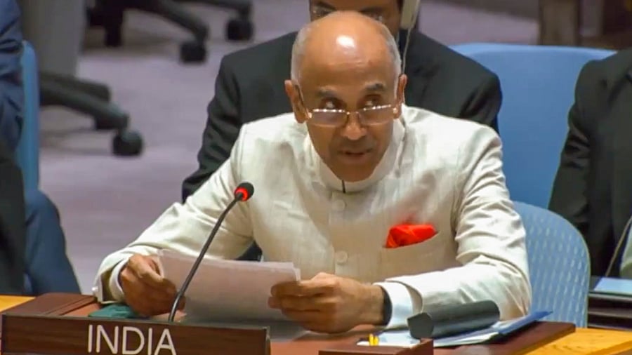 <div class="paragraphs"><p> Permanent Representative of India to the United Nations Parvathaneni Harish.</p></div>