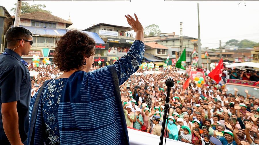 <div class="paragraphs"><p> Congress General Secretary and MP Priyanka Gandhi addresses a rally at Mananthavady, in Wayanad district, Kerala, Sunday, Dec. 1, 2024. </p></div>
