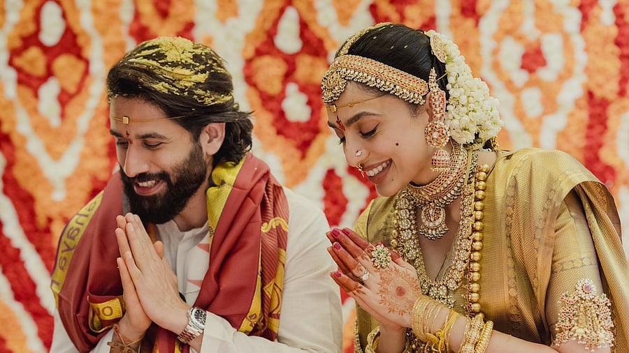 <div class="paragraphs"><p>Actor couple Naga Chaitanya and Sobhita Dhulipala on Wednesday tied the knot in a traditional Telugu ceremony in Hyderabad.</p></div>