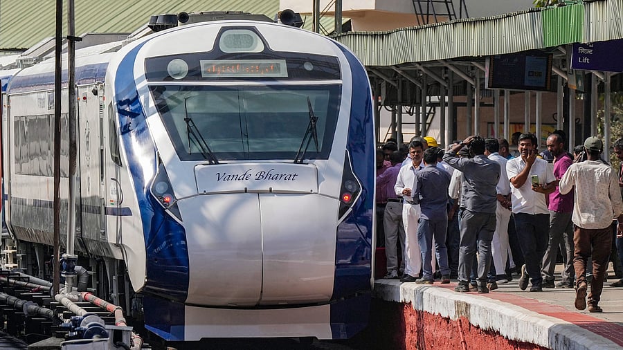 <div class="paragraphs"><p>A Vande Bharat Express train. </p></div>