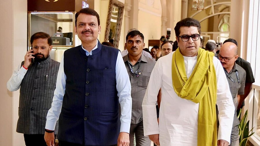 <div class="paragraphs"><p>A file image of Raj Thackeray (right) with CM Devendra Fadnavis.&nbsp;</p></div>