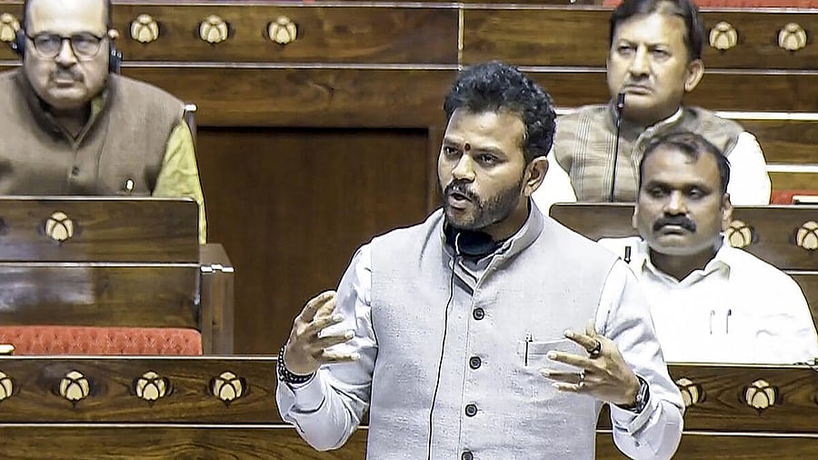 <div class="paragraphs"><p>Union Civil Aviation Minister Kinjarapu Rammohan Naidu speaks in the Rajya Sabha during the Winter session of Parliament, in New Delhi, Thursday, Dec. 5, 2024.</p></div>