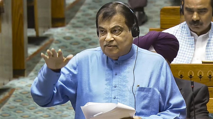 <div class="paragraphs"><p>Union Minister Nitin Gadkari speaks in the Lok Sabha during the Winter session of Parliament, in New Delhi.</p></div>