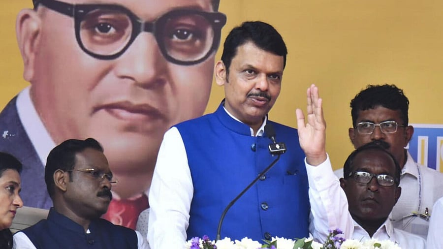 <div class="paragraphs"><p>Maharashtra Chief Minister Devendra Fadnavis speaks during a ceremony organised to mark B.R. Ambedkar's death anniversary, in Mumbai</p></div>