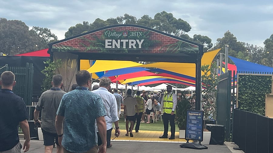 <div class="paragraphs"><p>Australians flocked the Village Green on Friday, turning it into a carnival atmosphere. </p></div>