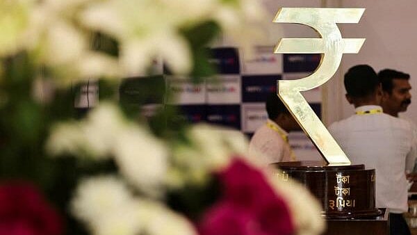 <div class="paragraphs"><p>The Indian Rupee logo is seen inside the Reserve Bank of India (RBI) headquarters in Mumbai</p></div>