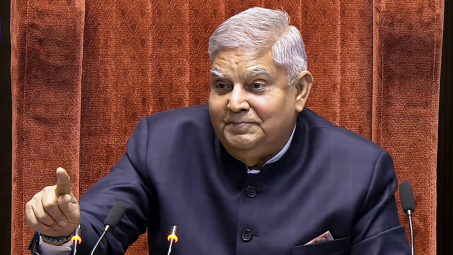 <div class="paragraphs"><p>Rajya Sabha Chairman Jagdeep Dhankhar conducts proceedings in the House during the Winter session of Parliament, in New Delhi, Friday, Dec. 6, 2024.</p></div>