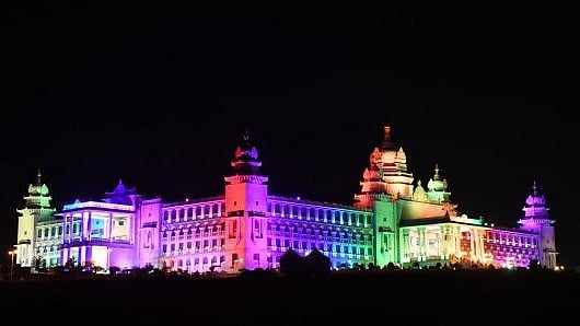<div class="paragraphs"><p>Visual delight. Suvarna Vidhan Soudha in Belagavi has been illuminated with attractive colourful lights for the winter session of the state legislature commencing from Monday.</p></div>