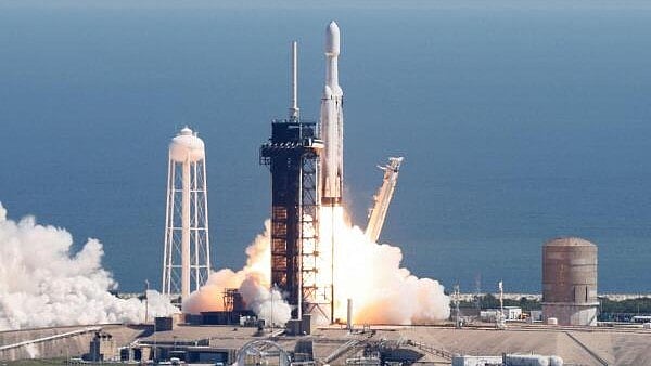 <div class="paragraphs"><p>A SpaceX Falcon Heavy rocket is launched for the Europa Clipper mission to study one of Jupiter's 95 moons, at Kennedy Space Center in Cape Canaveral, Florida.&nbsp;</p></div>