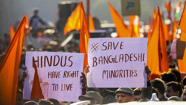 <div class="paragraphs"><p>Protest over atrocities on Hindus in Bangladesh</p></div>