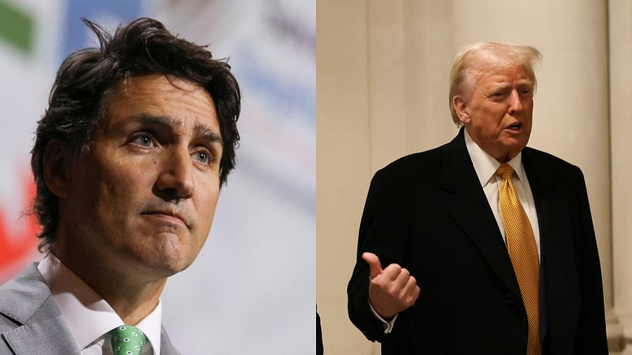<div class="paragraphs"><p>Justin Trudeau (L); Donald Trump. </p></div>