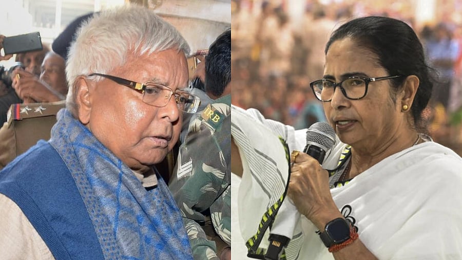 <div class="paragraphs"><p>RJD chief Lalu Prasad Yadav (L) and West Bengal Chief Minister Mamata Banerjee (R).</p></div>