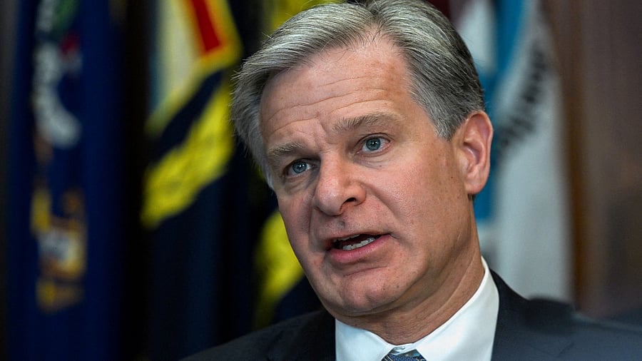 <div class="paragraphs"><p>FBI Director Christopher Wray speaks during a meeting of the Department of Justice?s Election Threats Task Force at the Justice Department in Washington, U.S., September 4, 2024. REUTERS/Annabelle Gordon/File Photo</p></div>