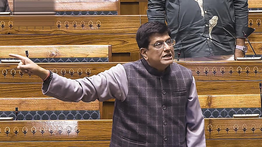 <div class="paragraphs"><p>Union Commerce Minister Piyush Goyal speaks in the Lok Sabha.&nbsp;</p></div>