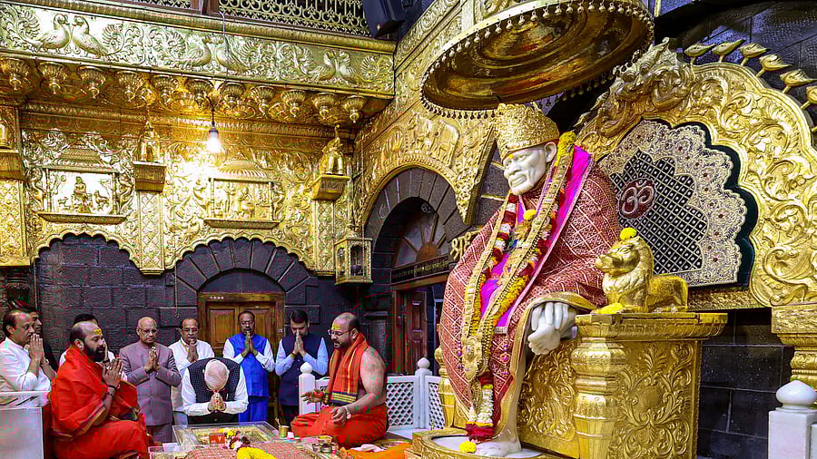 <div class="paragraphs"><p>Shri Saibaba Samadhi Temple, in Shirdi,</p></div>