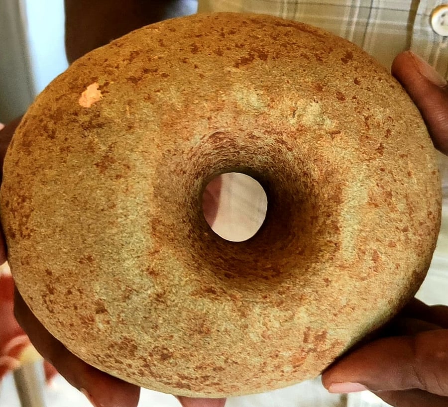 <div class="paragraphs"><p>The dolerite ring dating back approximately 3,500 years has been discovered in the premises of Hindlemane Government Lower Primary School at Karigerasu village in Shivamogga's Hosanagar taluk.</p></div>