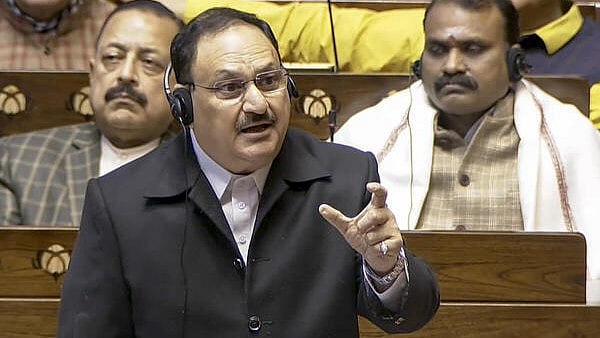 <div class="paragraphs"><p>Union Minister J.P. Nadda speaks in the Rajya Sabha during the Winter session of Parliament, in New Delhi.&nbsp;</p></div>