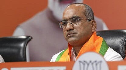 <div class="paragraphs"><p>Former BJD Rajya Sabha Member Sujeet Kumar after joining BJP.</p></div>