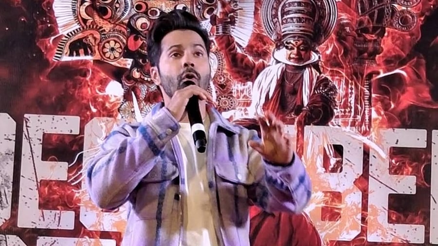 <div class="paragraphs"><p>Varun Dhawan during <em>Baby John</em> promotions in Jaipur.</p></div>