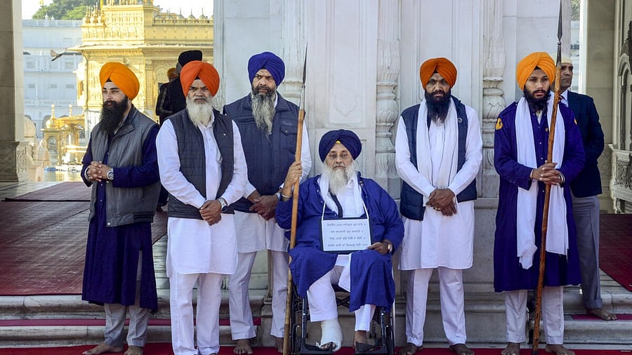 <div class="paragraphs"><p>Shiromani Akali Dal leader Sukhbir Singh Badal at the Golden Temple to serve the 'tankhah' (religious punishment) given to him by the Akal Takht, in Amritsar, Wednesday, Dec. 4, 2024. Badal was later attacked by an unidentified man. </p></div>