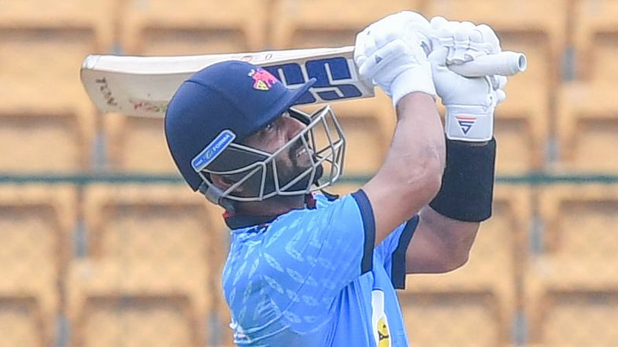 <div class="paragraphs"><p>Ajinkya Rahane (98 runs) of Mumbai cricket team in action against Baroda Cricket Association at Baroda vs Mumbai Semi Final’s Syed Mushtaq Ali Cricket Trophy at M Chinnaswamy Stadium in Bengaluru on Thursday, 13th December 2024. </p></div>