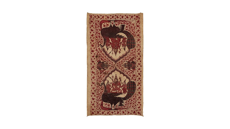 <div class="paragraphs"><p>Temple banner, late 19th-early 20th century, cotton, natural dyes, South India or Sri Lanka.</p></div>