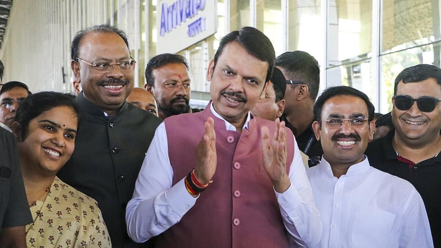 <div class="paragraphs"><p>Maharashtra Chief Minister Devendra Fadnavis speaks with the media upon his arrival in Nagpur, Sunday, Dec. 15, 2024. </p></div>