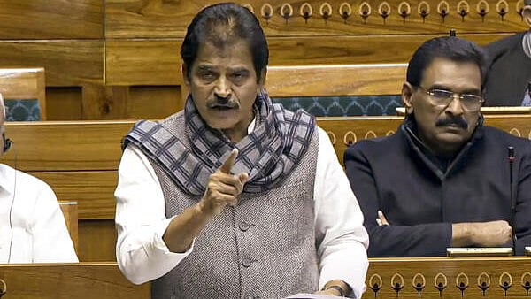 <div class="paragraphs"><p>Congress MP KC Venugopal speaks in the Lok Sabha during the Winter session of Parliament, in New Delhi, on Monday.</p></div>