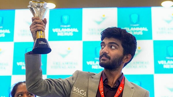 <div class="paragraphs"><p>World Chess Champion D Gukesh during a press conference, in Chennai, Monday, Dec. 16, 2024. Gukesh retuned Chennai Monday after winning FIDE World Chess Championship in Singapore on Dec. 12. </p></div>