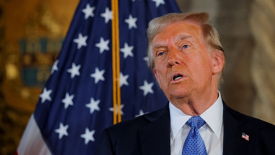 <div class="paragraphs"><p>US President-elect Donald Trump delivers remarks at Mar-a-Lago in Palm Beach, Florida, US on December 16, 2024. </p></div>