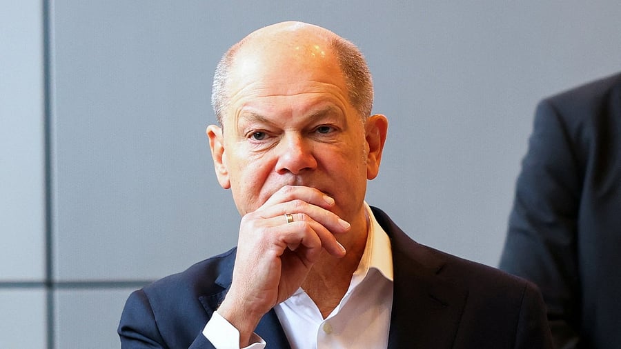 <div class="paragraphs"><p>German Chancellor Olaf Scholz attends a meeting of the Social Democratic Party of Germany  where Brandenburg regional representatives meet to vote candidates for the February 2025 snap elections, in Potsdam, Germany, December 14, 2024. </p></div>