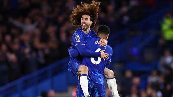 <div class="paragraphs"><p>Football - Premier League - Chelsea v Brentford - Stamford Bridge, London, Britain - December 15, 2024 Chelsea's Marc Cucurella celebrates after the match with Levi Colwill.</p></div>