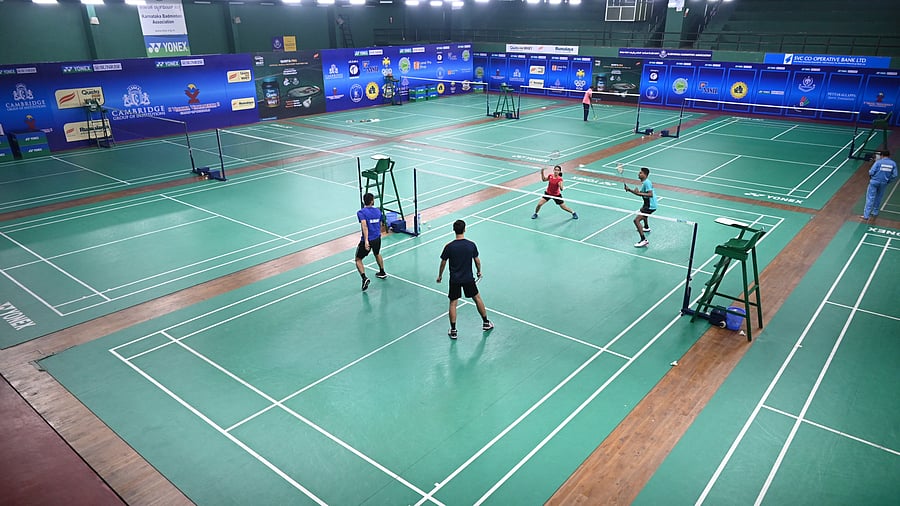 <div class="paragraphs"><p>The courts at the Karnataka Badminton Association are being prepped for the Yonex-Sunrise 77th Inter-State Inter-Zonal &amp; 86th Senior National Badminton Championships that is set to begin from Wednesday in Bengaluru. </p></div>