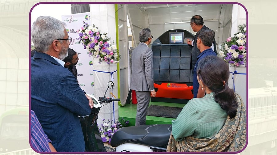 <div class="paragraphs"><p>BMRCL has signed a deal with SUN Mobility to provide EV battery-swapping facility for the vehicles of commuters in the metro premises.</p></div>