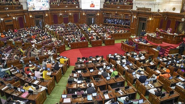 <div class="paragraphs"><p>Uttar Pradesh Finance Minister Suresh Khanna presents the Interim Budget 2024-25 during Winter session of Assembly, in Lucknow, on Tuesday.</p></div>