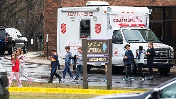 <div class="paragraphs"><p>Children prepare to board a bus bound for the reunification center where they'll meet their parents after a shooting at Abundant Life Christian School in Madison, Wisconsin, US on December 16, 2024. </p></div>