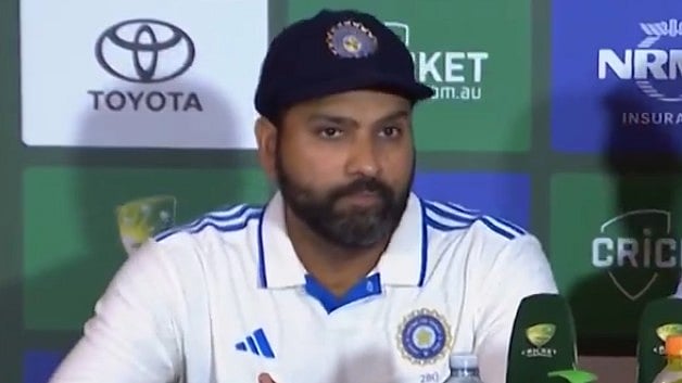 <div class="paragraphs"><p>Rohit Sharma at a press conference.</p></div>
