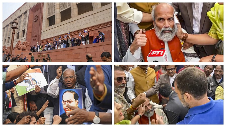 <div class="paragraphs"><p>Chaos outside Parliament as ruling and opposition MPs face off each other.</p></div>