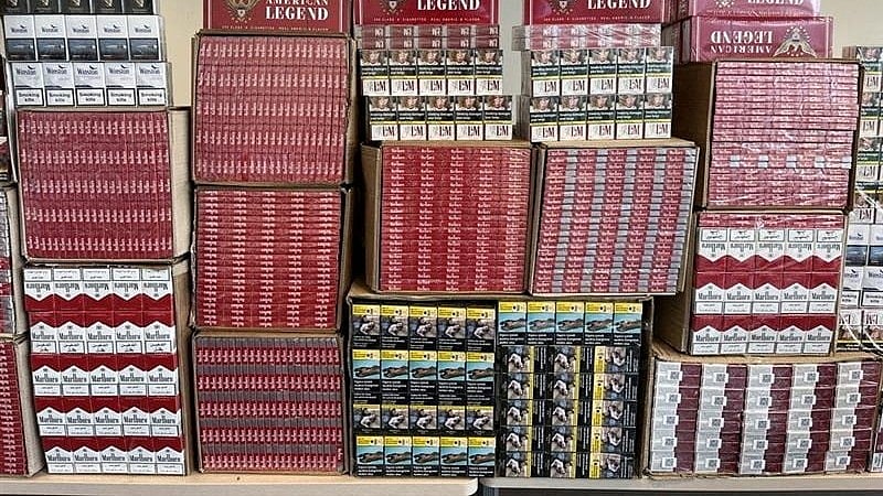 <div class="paragraphs"><p> Stacks of contraband and counterfeit cigarettes seized. Representational purpose.&nbsp;</p></div>