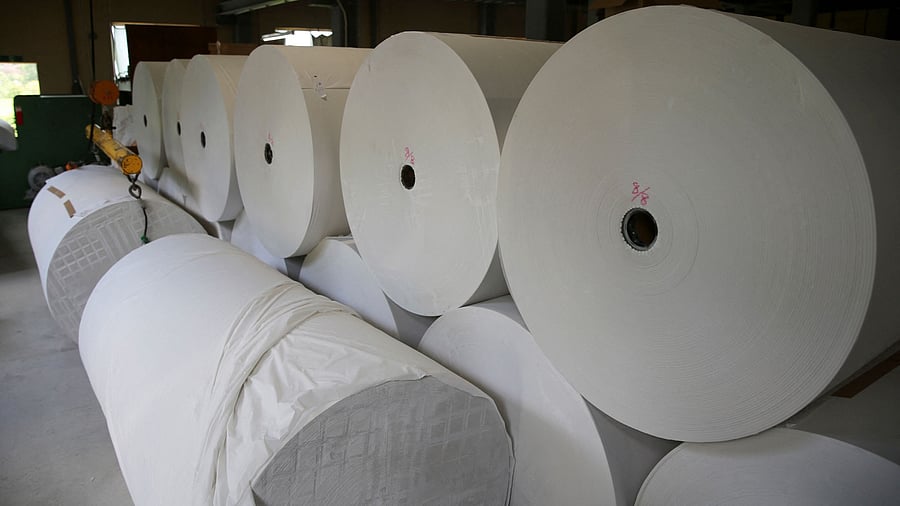<div class="paragraphs"><p>Rolls of paper are seen at a paper factory. Representative image.</p></div>