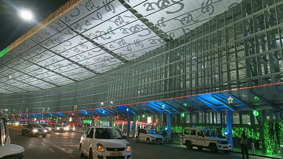 <div class="paragraphs"><p>The airport’s terminal building and the premises on the city-side area, including the garden facing it, have been decked up with multi-coloured lighting.</p></div>