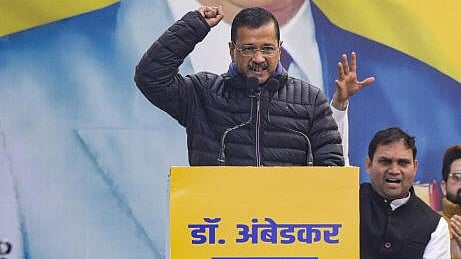 <div class="paragraphs"><p>AAP National Convenor Arvind Kejriwal addresses during the launch of a scholarship scheme named after Dr BR Ambedkar, in New Delhi, on Saturday.</p></div>