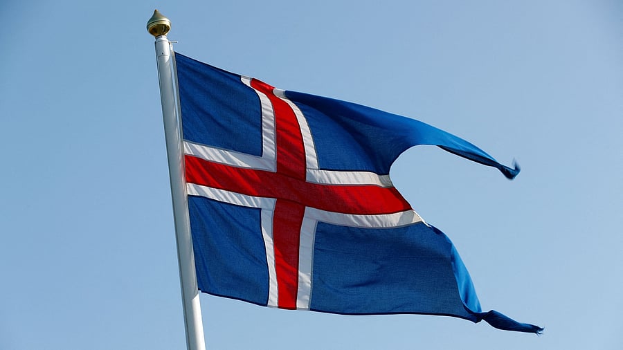 <div class="paragraphs"><p>A national flag of Iceland </p></div>