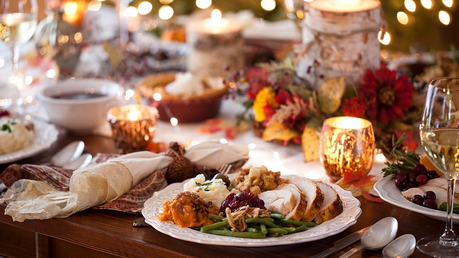 <div class="paragraphs"><p>Start with a cheerful tablecloth. Festive colours of gold, green and red are perfect for this time of the year.</p></div>