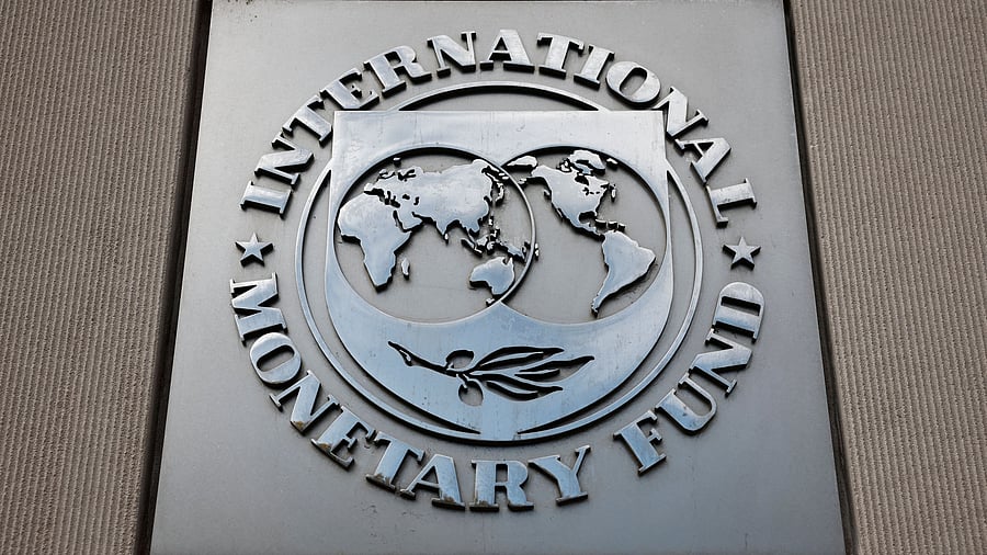 <div class="paragraphs"><p>A view of the International Monetary Fund  logo.</p></div>