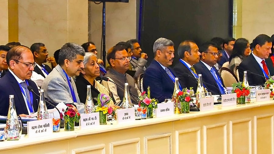 <div class="paragraphs"><p>Union Finance Minister Nirmala Sitharaman chairs the 55th meeting of the GST Council, in Jaisalmer</p></div>